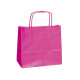 Shopper Twisted - maniglie cordino - 14 x 9 x 21 cm - carta kraft - magenta - Mainetti Bags - conf. 25 pezzi