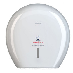Dispenser carta igienica Defend Tech rotolo Maxi Jumbo 34,5 x 34,5 x 14 cm - rotolo diametro 29 cm - bianco - Papernet
