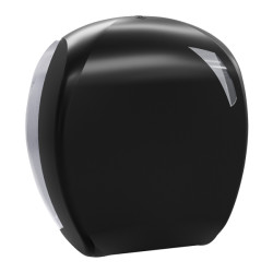 Dispenser carta igienica Skin Carbon rotolo Mini Jumbo - 29,6 x 13,5 x 27,7 cm - rotolo diametro 24 cm - nero - Mar Plast