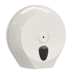 Dispenser carta igienica Woodplastic rotolo Mini Jumbo plus - 27,3 x 12,8 x 27 cm - rotolo diametro 23 cm - bianco - Mar Plast
