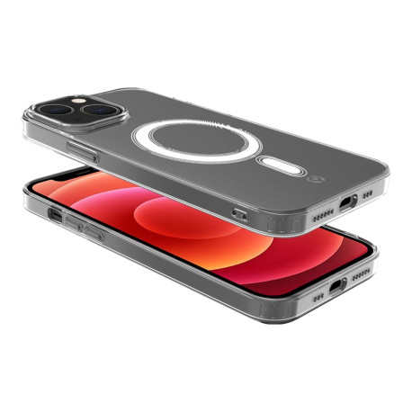Celly GelskinMag - Cover per cellulare - policarbonato, TPU (poliuretano termoplastico) - trasparente - per Apple iPhone 13