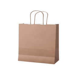Shopper Twisted - maniglie cordino - 26 x 11 x 34,5 cm - carta kraft - rosa antico - Mainetti Bags - conf. 25 pezzi