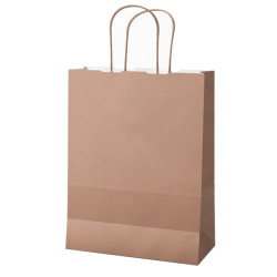 Shopper Twisted - maniglie cordino - 26 x 11 x 35 cm - carta kraft - rosa antico - Mainetti Bags - conf. 25 pezzi