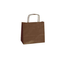 Shopper Twisted - maniglie cordino - 45  x 15 x 50 cm - carta kraft - marrone - Mainetti Bags - conf. 25 pezzi