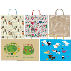 Shoppers - con manici - 26x34,5 cm - fantasie assortite - Rex Sadoch