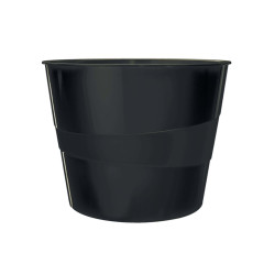 Cestino gettacarte Leitz Recycle - altezza 32,4 cm - diametro 29 cm - 15 L - nero - Leitz