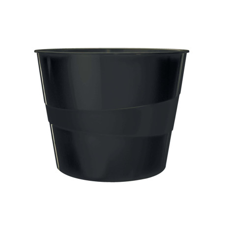 Cestino gettacarte Leitz Recycle - altezza 32,4 cm - diametro 29 cm - 15 L - nero - Leitz