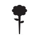Silhouette Tags - formato fiore - 15 x 25 cm - nero - Securit - set 5 pezzi