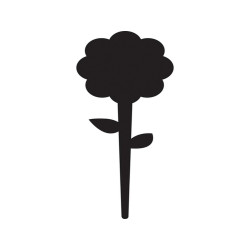 Silhouette Tags - formato fiore - 15 x 25 cm - nero - Securit - set 5 pezzi