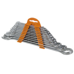 Chiavi combinate - con teste inclinate di 15° - misure assortite - CRV - Valex - conf. 12 pezzi