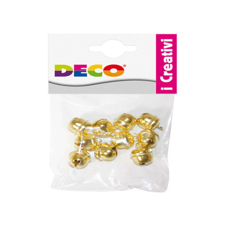 Sonagli - dim. 14,5 mm - in metallo - oro - Deco - conf. 10 pezzi
