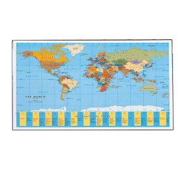 Sottomano Geographic Planisfero Läufer - 40 x 53 cm - Lebez