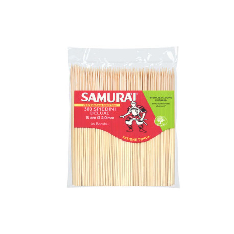 Spiedi delux - in bambù - 15 cm - Samurai Party - conf. 300 pezzi