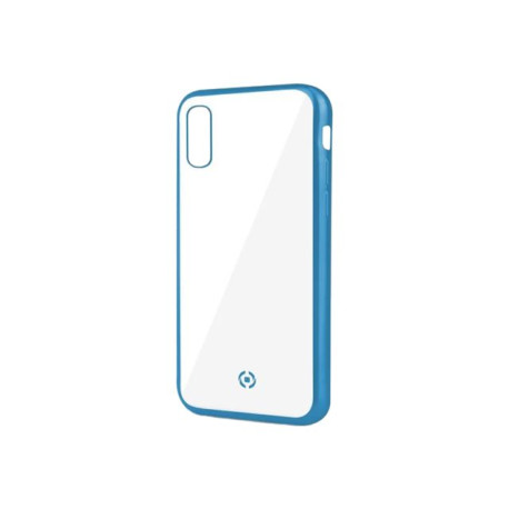 Celly Laser Matt - Cover per cellulare - TPU (poliuretano termoplastico) - blu, trasparente - 6.5" - per Apple iPhone XS Max