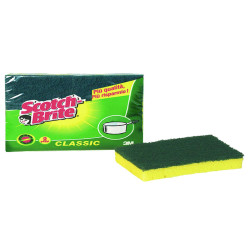 Spugna Classic - 14,2x2,4x11,5 cm - giallo/verde - Scotch-Brite - conf. 2 pezzi
