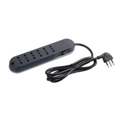 Legrand Multipresa SLIM6 bipasso con interruttore safe e cavo - grigia