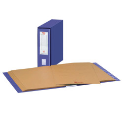 Classificatore numerico Mec - 12 cartelline 3 lembi - 23 x 32 cm - dorso 7 cm - blu - King Mec