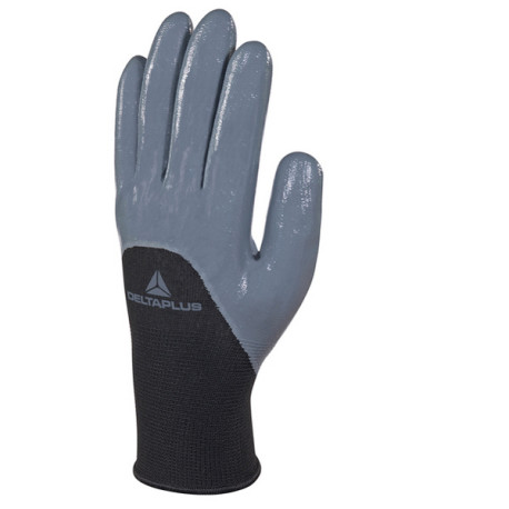Guanti per protezione meccanica VE715GR - maglia di poliestere - palmo nitrile - taglia 08 - grigio - Deltaplus