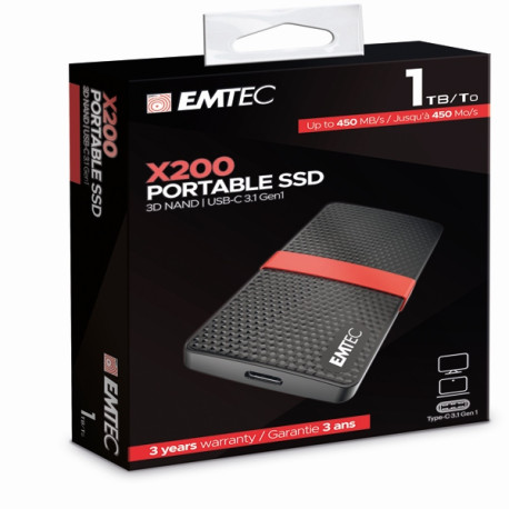 Emtec - Hard disk SSD esterno 3.1 - 1 TB - ECSSD1TX200