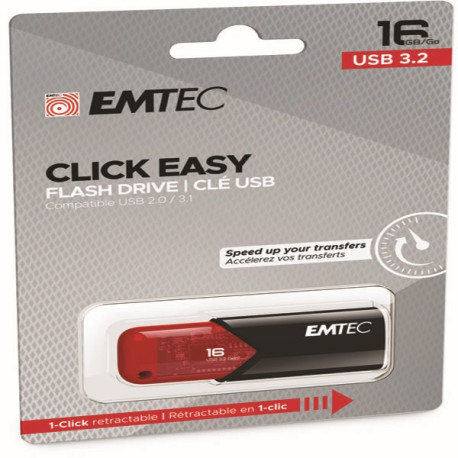 Emtec - Memoria USB B110 USB 3.2 Click&Easy - rosso - ECMMD16GB113 - 16 GB