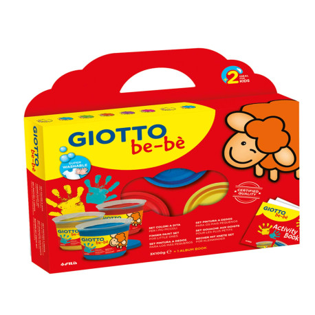 Supercolori a dita - 100 ml  - rosso, blu, giallo - Giotto - conf. 3 pezzi