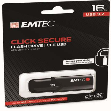 Emtec - Memoria USB B120 Click&Secure - ECMMD16GB123 - 16 GB