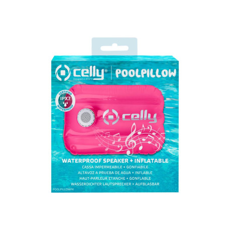 Celly POOLPILLOW - Altoparlante - portatile - senza fili - Bluetooth - 3 Watt - rosa