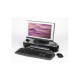 Supporto monitor plus - vaschetta e scomparti - Fellowes