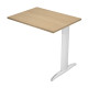 Allungo reversibile dx/sx per scrivanie Easy - 80 x 60 cm - Rovere/metal cromato