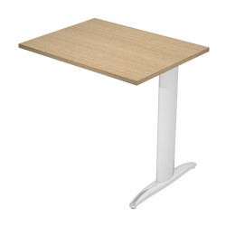 Allungo reversibile dx/sx per scrivanie Easy - 80 x 60 cm - Rovere/metal cromato