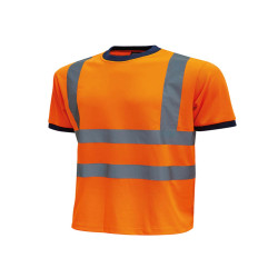 T-shirt alta visibilità Glitter - taglia L - arancio fluo - U-Power - conf. 3 pezzi