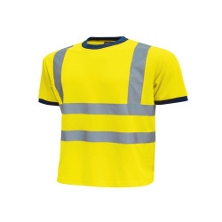T-shirt alta visibilità Glitter - taglia L - giallo fluo - U-Power - conf. 3 pezzi
