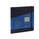 Taccuino Ecoqua Plus - con elastico - spiralato - A5 - 70 fogli - puntinato - blu scuro - Fabriano