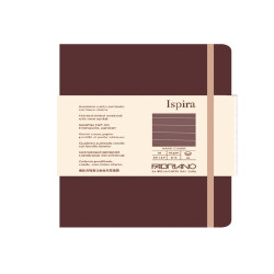 Taccuino Ispira - con elastico - copertina rigida - A5 - 96 fogli - righe - marrone - Fabriano