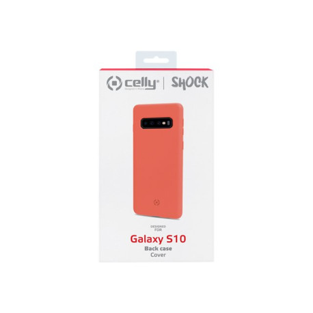 Celly SHOCK - Cover per cellulare - PVC - arancione - per Samsung Galaxy S10