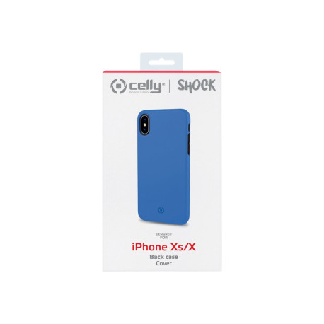 Celly SHOCK - Cover per cellulare - PVC - blu - per Apple iPhone X, XS