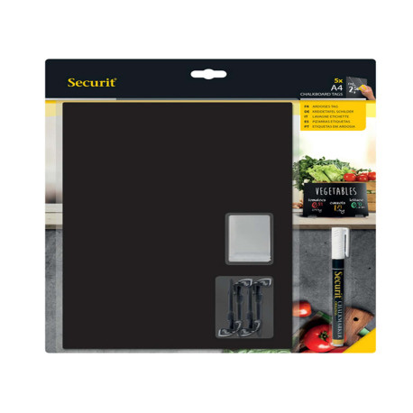 Tag - 21 x 29,7 cm (A4) - nero - Securit - set 5 pezzi