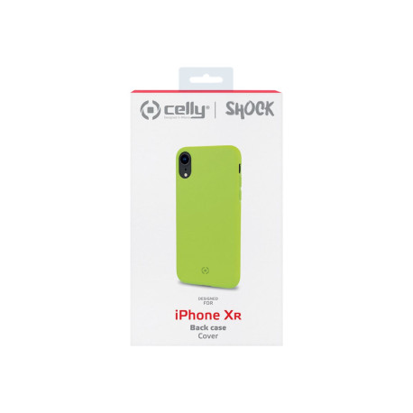 Celly SHOCK - Cover per cellulare - PVC - giallo flash - per Apple iPhone XR