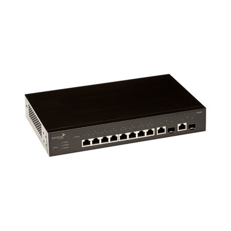 Aerohive Networks SR2208P - Switch - gestito - 8 x 10/100/1000 (PoE+) + 2 x SFP combinato - desktop, montabile su rack - PoE+ (