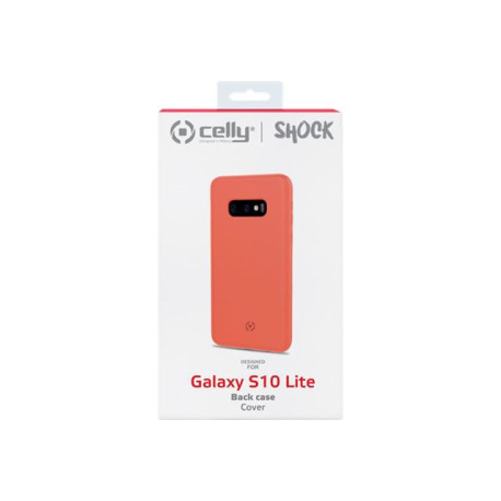 Celly SHOCK - Cover per cellulare - PVC, gomma morbida - arancione tramonto - per Samsung Galaxy S10e