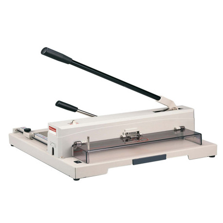 Taglierina a leva alti spessori 3943 - con blocca lama - 26,5 x 45 x 47,5 cm - 370 mm (A3) - 150 fogli - grigio - Titanium