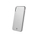 Celly Soft Matt Smart Care - Cover per cellulare - TPU (poliuretano termoplastico) - argento - per Apple iPhone X, XS