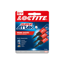 Colla Super Attak - 1 gr - trasparente - Loctite - conf. 3 pezzi