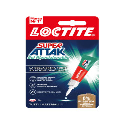 Colla Super Attak Gel Riposizionabile - 3 gr - trasparente - Loctite