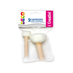 Tampone in spugna per stencil - ø 2- 4 cm - Deco - blister 2 pezzi