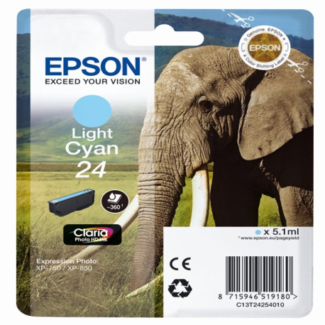 Epson - Cartuccia ink - 24 - Ciano chiaro - C13T24254012 - 5,1ml
