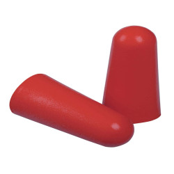 Tappi auricolari monouso - diametro 12 mm - SNR 37 dB - rosso - Deltaplus - dispenser da 200 paia
