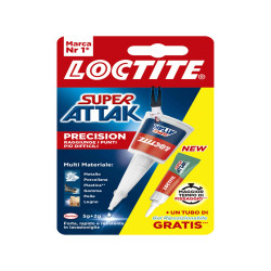 Colla Super Attak Precision - 5 gr + 2 gr - Gel Riposizionabile - Loctite