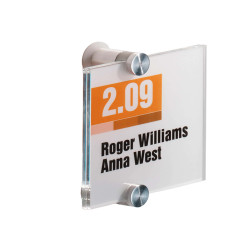 Targa per porte/pareti Crystal Sign - 10,5 x 10,5 cm - Durable