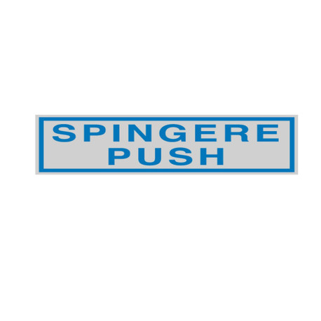 Targhetta adesiva - SPINGERE PUSH - 16,5 x 5 cm - Cartelli Segnalatori